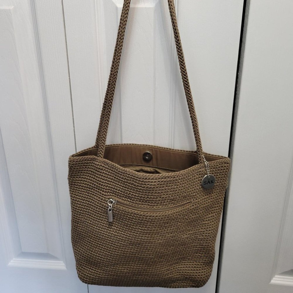 The Sak Shoulder Bag - Tan Crochet
